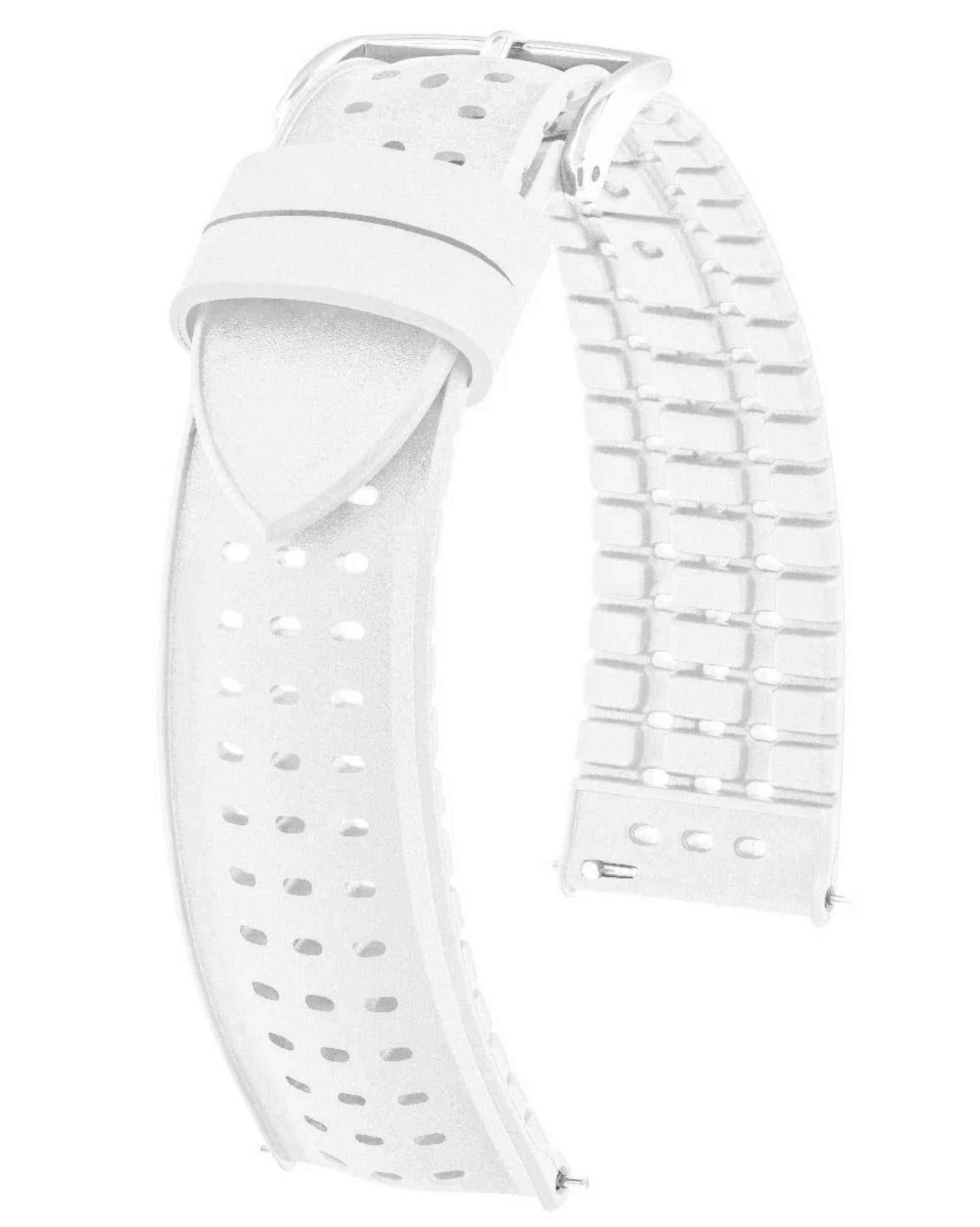 Hirsch 0920099100-2-20 Uhrenarmband Nyad M 20 mm Kautschuk Weiß
