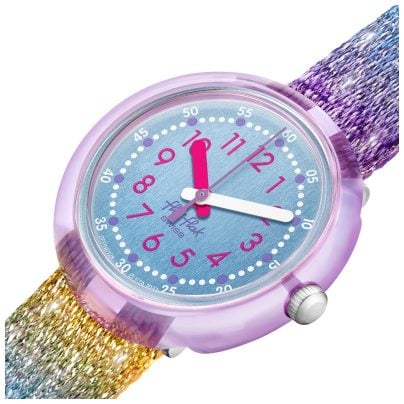 Montre Enfant Flik Flak Shine In Rainbow - Colorée, Ludique, Apprendre L'Heure En S'amusant