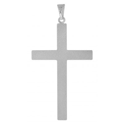 Kreuz-Anhänger Weißgold 585 - 39mm Herren Schmuck, Made In Germany