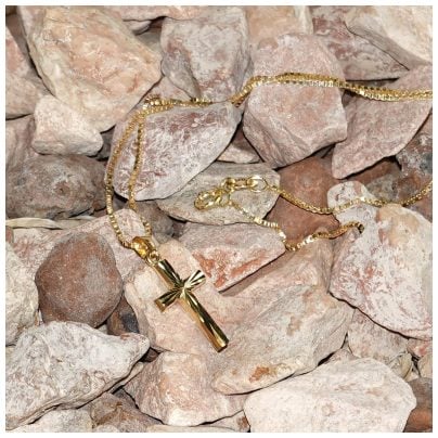 TRENDOR Schmuck Kreuz Für Kinder Gold 333/8 Karat