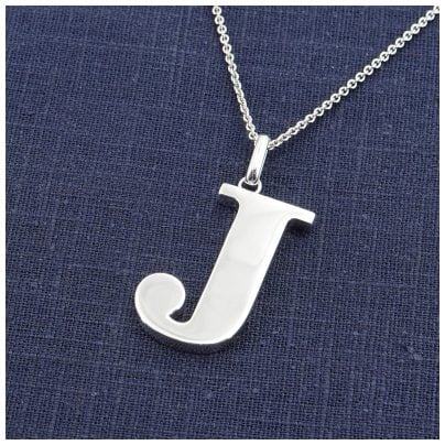 TINGN Kette Damen Mit A-Z Buchstaben - Silberfarben Edelstahl Halskette