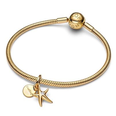 Pandora Dangle Charm Starfish Gold Tone 763892C01