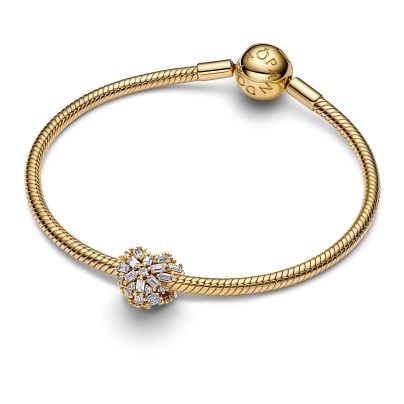 Pandora Charm Gold-Coloured Sparkling Heart 764240C01