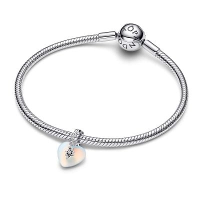 Pandora Dangle Charm Silver Shooting Star & Heart • uhrcenter