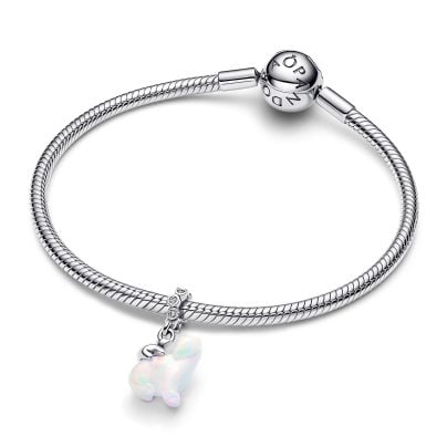 Pandora Silver Dangle Charm Polar Bear Mother & Cub