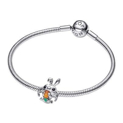 Pandora Charm 925 Silver Disney Stitch Easter Bunny
