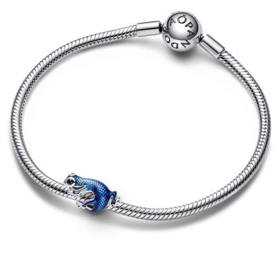 Pandora Charm Silber Metallisch Blauer Gecko 792701C01