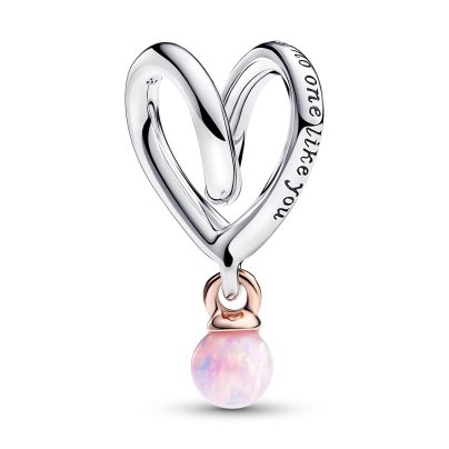 Pandora Silber Charm Bicolor Eingehülltes Herz 783242C01