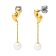 Boccia 05087-03 Damen-Ohrringe Titan Goldfarben mit Perle 1
