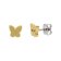 Boccia 05091-02 Kinder-Ohrringe Titan Ohrstecker Schmetterling Goldfarben 1