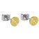 Boccia 0545-03 Ohrringe Diamant-Ohrstecker Titan vergoldet 1