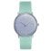 Junghans 47/4554.02 max bill Damenuhr mit Lederband Hellgrün/Hellblau 1
