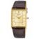 Seiko SWR064P1 Men's Watch with Leather Strap Brown/Gold Tone Image 1