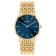 Jacques Lemans 1-2172M Women's Wristwatch Nizza Gold Tone/Dark Blue 1