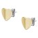 Fossil JF04654710 Women's Stud Earrings Heart Gold Tone Image 3