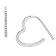 Fossil JA7230040 Women's Hoop Earrings Heart Silver Tone Image 1