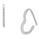 Fossil JA7230040 Women's Hoop Earrings Heart Silver Tone Image 2