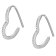 Fossil JA7230040 Women's Hoop Earrings Heart Silver Tone Image 3