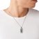 Diesel DX1348040 Men's Curb Chain Necklace with Dog Tag Pendant Image 3