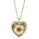 Viventy 783242 Ladies' Necklace Heart with Marguerite / Cornflower Gold Plated Image 1