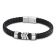 Lotus LS2104-2/1 Men's Bracelet Black Leather with Stainless Steel Image 1