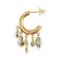 Guess JUBE05095JWYGAQ Women's Hoop Earrings Crystal Charms 4G Blue/Gold 3