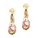 Guess JUBE05095JWYGFC Damen-Ohrringe Creolen Crystal Charms Pink/Goldfarben 1