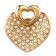 Guess JUBE05213JWYG Women's Stud Earrings Heart Gold Tone 2