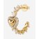 Guess JUBE06004JWYGT/U Women's Hoop Earrings Pavé Heart Crystals Gold Tone 3