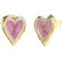 Guess JUBE03237JWYGPPT Women's Stud Earrings Heart Gold Tone Pink Image 1