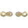Guess JUBE03262JWYGT Women's Infinity Stud Earrings Gold Tone Image 1