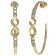 Guess JUBE03269JWYGT Women's Hoop Earrings Gold Tone Infinity Stud Image 1