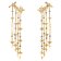 Guess JUBE03323JWYGT Women's Dangle Earrings Gold Stars & Chains Image 1