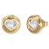 Guess JUBE03349JWYGT Women's Earrings Crystal Heart Studs Gold Tone Image 1