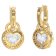 Guess JUBE03351JWYGT Women's Hoop Earrings Gold Tone Crystal Heart Image 1
