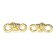 Guess JUBE04012JWYGT Women's Stud Earrings Knot Gold Tone Image 1