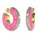 Guess JUBE04083JWYG Women's Hoop Earrings Love Pink Gold Tone Image 1