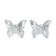 Guess JUBE04108JWRH Women's Stud Earrings Butterfly Pave Silver Tone Image 1