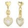 Guess JUBE04024JWYGWHT/U Damen-Ohrringe Amami Herz Ohrhänger Goldfarben 1