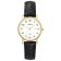 Dugena 2171016-1 Women's Watch Zenit Gold Tone Black Leather Strap Image 1
