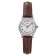 Dugena 4461108 Damenuhr Vintage Weiß/Silber Lederband Braun Bild 1