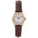 Dugena 4461109 Women's Watch Vintage White/Gold Brown Leather Strap Image 1