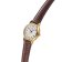Dugena 4461109 Women's Watch Vintage White/Gold Brown Leather Strap Image 2