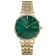 Dugena 4461130 Women's Watch Linée Gold Tone/Green Image 1