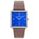 Dugena 4461142 Armbanduhr Mannheim Titan mit Lederband Braun/Blau Bild 1