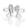 Hot Diamonds DE730 Ladies' Stud Earrings Silver Ribbon Image 2