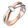 Hot Diamonds DR112 Women's Ring Silver Two-Colour Eternity Image 1