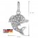 trendor 48801 Dolphin Pendant Women's Necklace 925 Silver Image 6