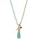 Leonardo 024896 Damenkette Donna Türkis 80 cm 3
