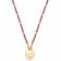 Leonardo 023228 Ladies Necklace Anka Gold Plated Stainless Steel with Garnet Image 1